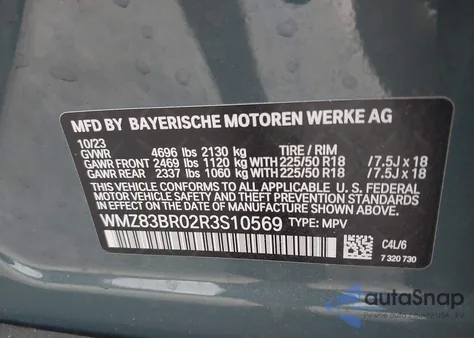 2024 Mini Countryman Cooper S z USA, uszkodzony, nr VIN WMZ83BR02R3S10569